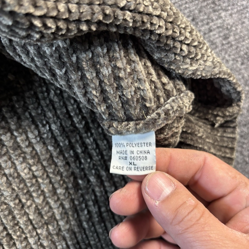 NOSTALGIA Sweater Women's XL‎ Dark Green Knotted Long Sleeves Sweater Blouse Top - Picture 4 of 8